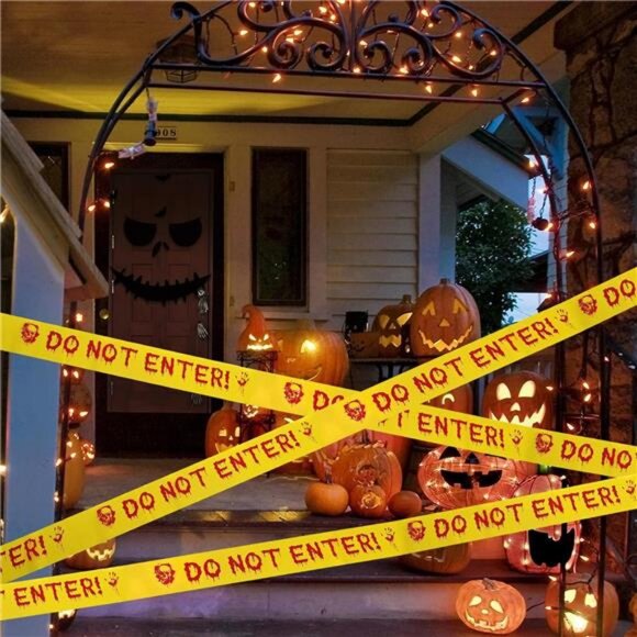 Halloween Decorations Caution Tape 2.95 inches*82 feet Do Not Enter Tape Scary - Picture 5 of 8